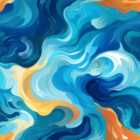 Oceanic Expressionism Gradient Seamless Pattern