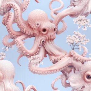 Octo Subtle Sea Seamless Pattern