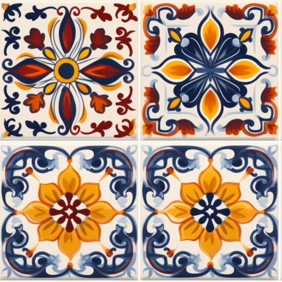 Old Town Tilework Seamless Pattern