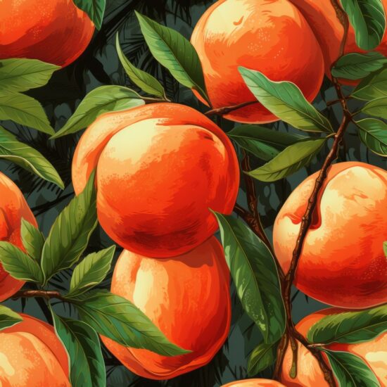 Orange Peach Delight pattern Seamless Pattern