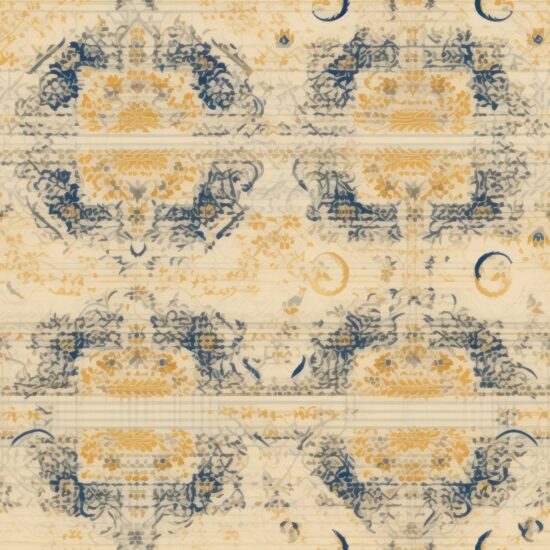 Oriental Engraved Home Rug Seamless Pattern