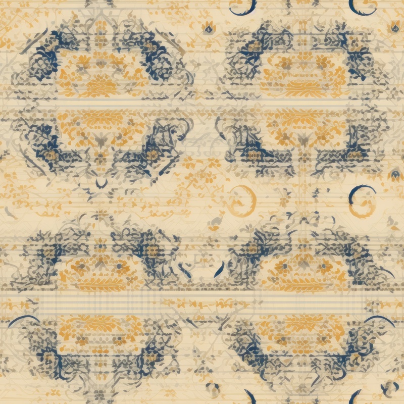 Oriental Engraved Home Rug Seamless Pattern