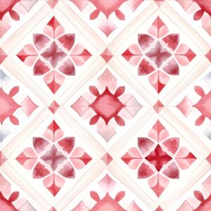 Oriental Waters Pink Carpets Seamless Pattern