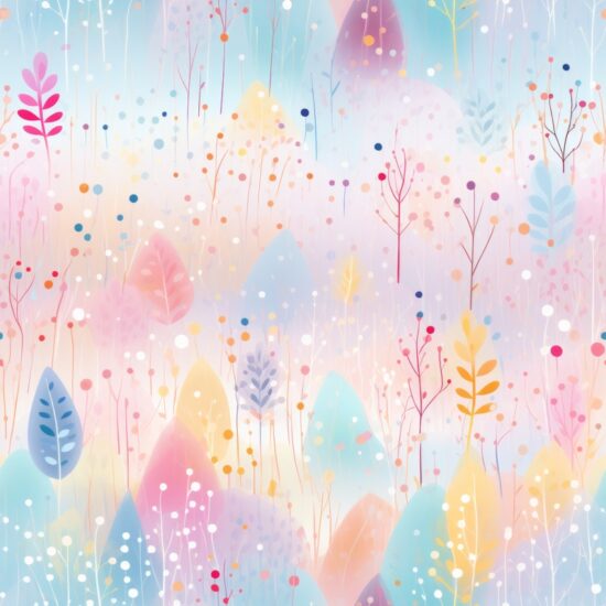 Pastel Brushstroke Fantasy Seamless Pattern