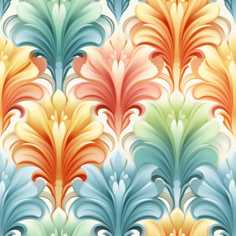 Pastel Floral Wallpaper Seamless Pattern