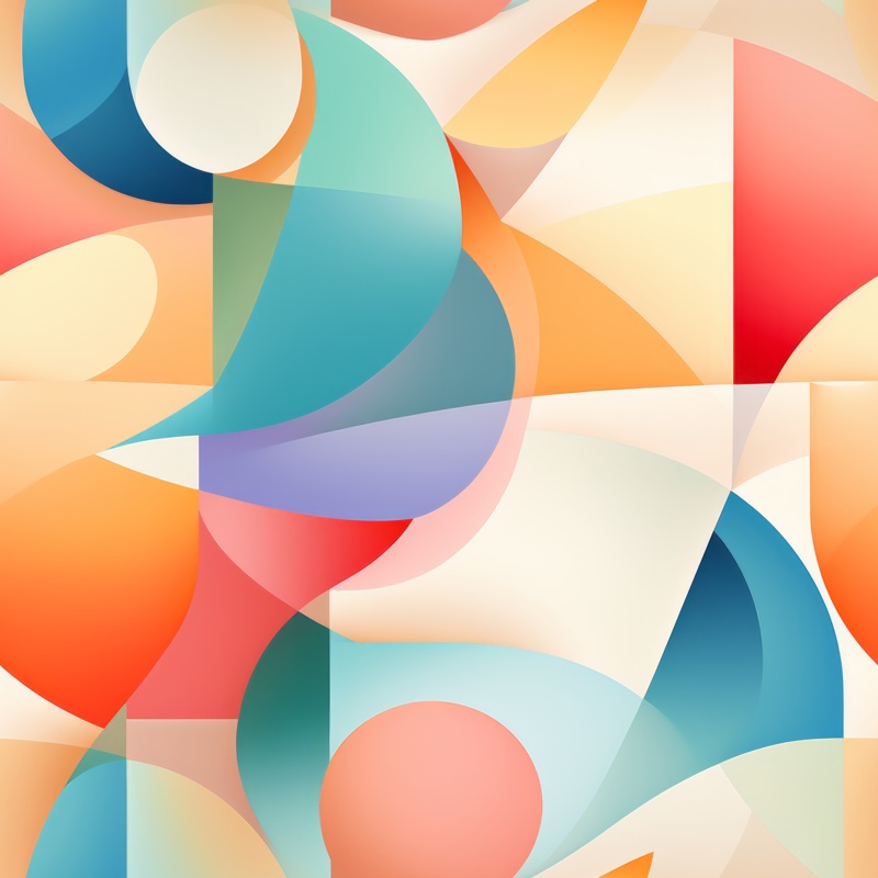 Pastel Geometry Delights Seamless Pattern