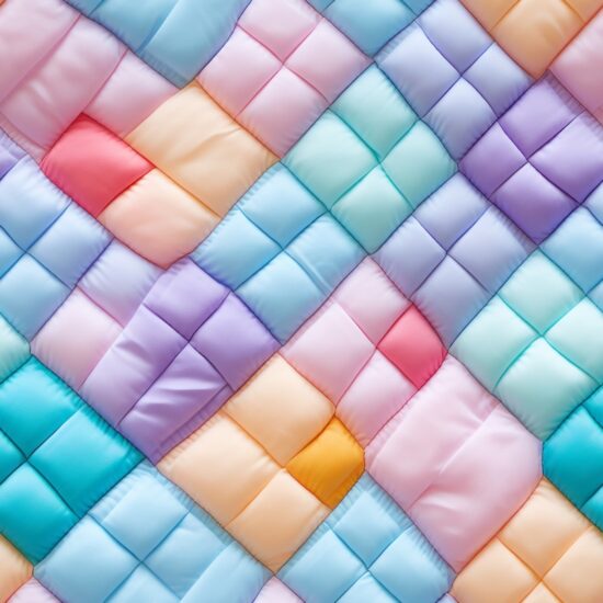 Pastel Quilted Patchwork Art Seamless Pattern