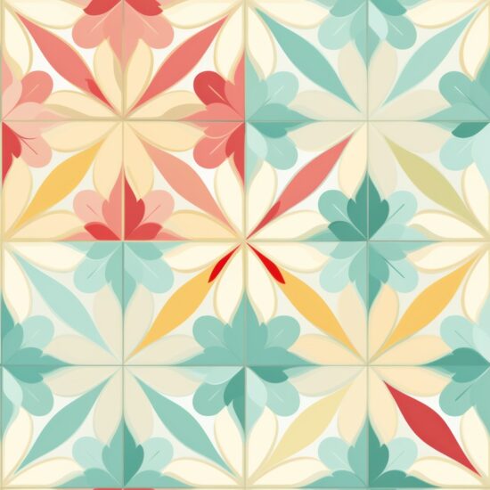 Pastel Vintage Floral Tile Seamless Pattern