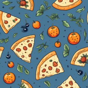 Pizza Zen Seamless Pattern