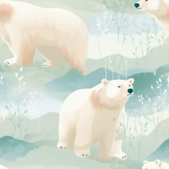 Polar Bear Magic Seamless Pattern
