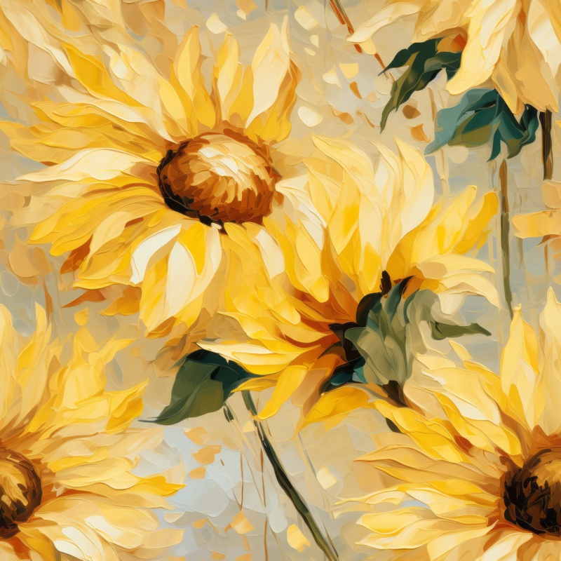 Radiant Sunflower Blossom Seamless Pattern