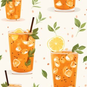 Refreshing Lemonade Delight Seamless Pattern