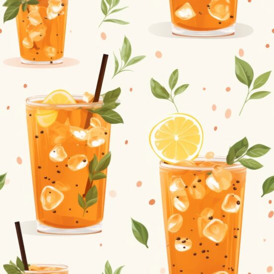 Refreshing Lemonade Delight Seamless Pattern