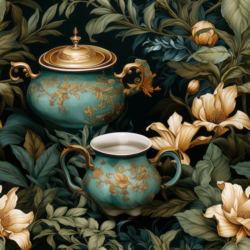 Renaissance Tea Pottery PTN 003436 pattern design