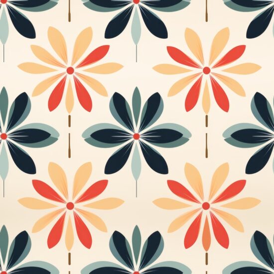 Retro Floral Harmony Seamless Pattern