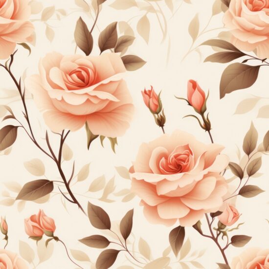 Rose Blossom Delight Seamless Pattern