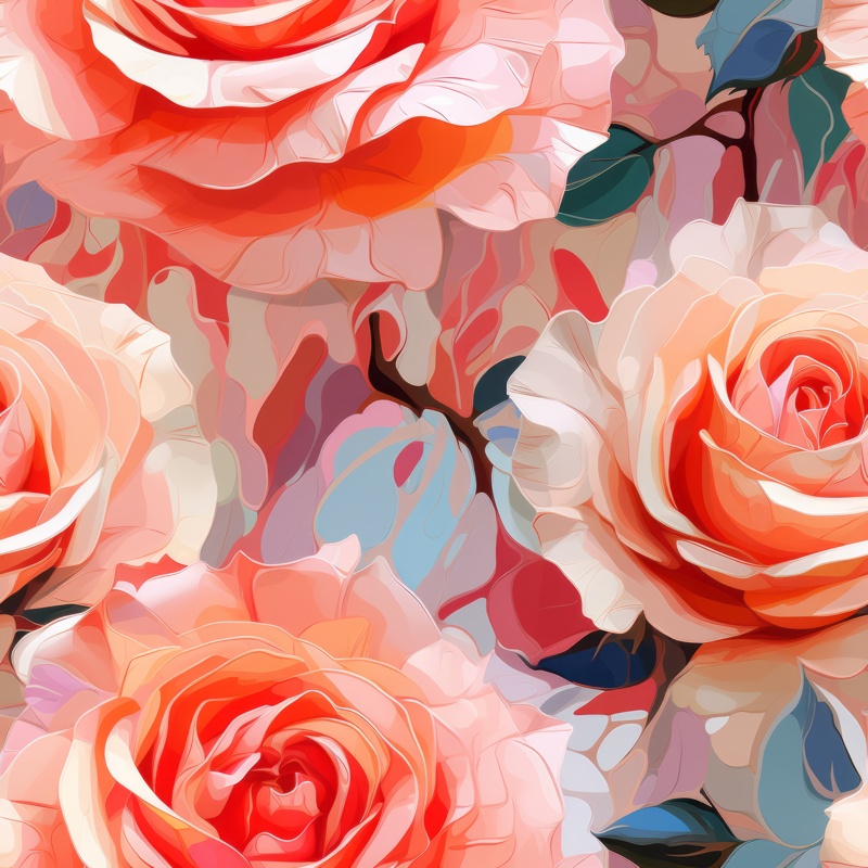 Rose Garden Delight Seamless Pattern
