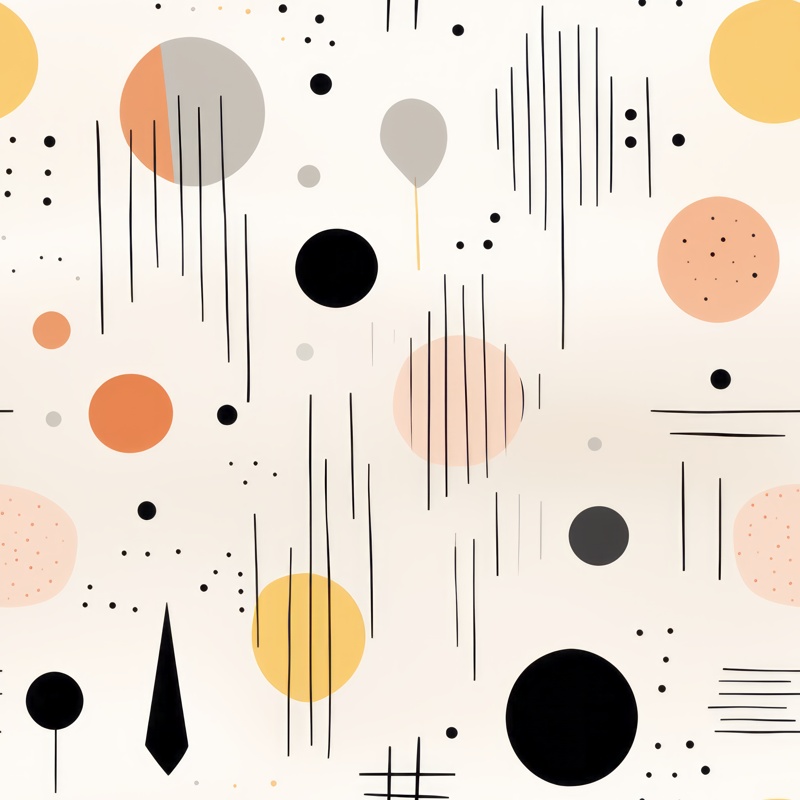 Scandi Lines: Minimalistic Shapes & Colors Seamless Pattern