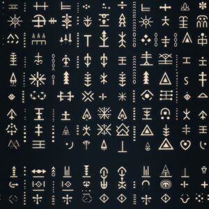 Scandi Rune Scoreboard Seamless Pattern