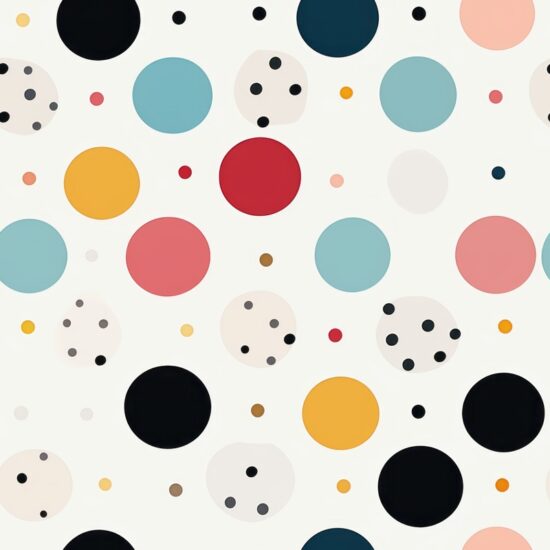 Scandinavian Polka Dot Elegance Seamless Pattern