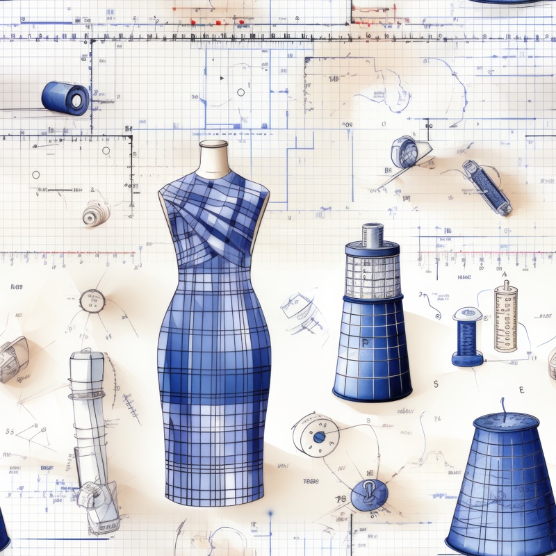 Seam Sewing Templates Seamless Pattern