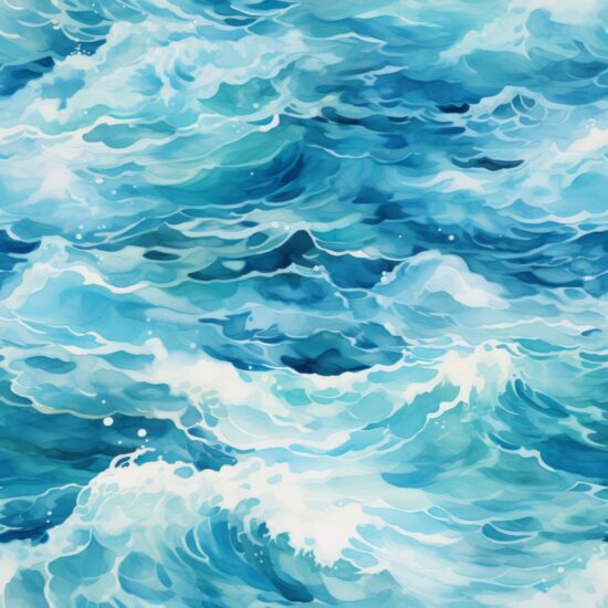 Serene Sea Watercolor Seamless Pattern