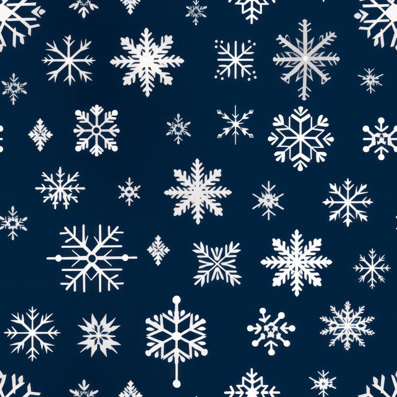 Serene Snowflake Delight Seamless Pattern