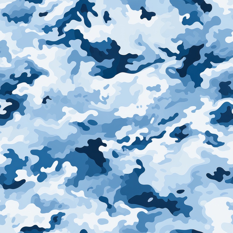 Snow Camo Camouflage Design Seamless Pattern
