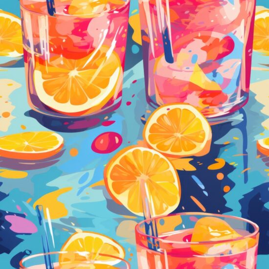 Soda Pop Citrus Fiesta Seamless Pattern