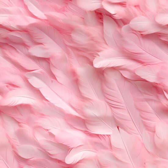 Soft Pink Feathery Flora Seamless Pattern