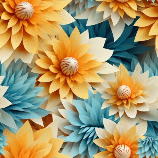 Sunflower Bloom Seamless Pattern