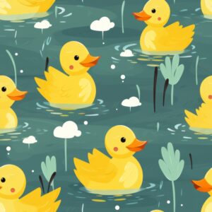 Sunny Ducks Minimal Art Pattern Seamless Pattern