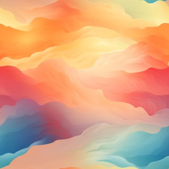 Sunset Watercolor Gradient Seamless Pattern