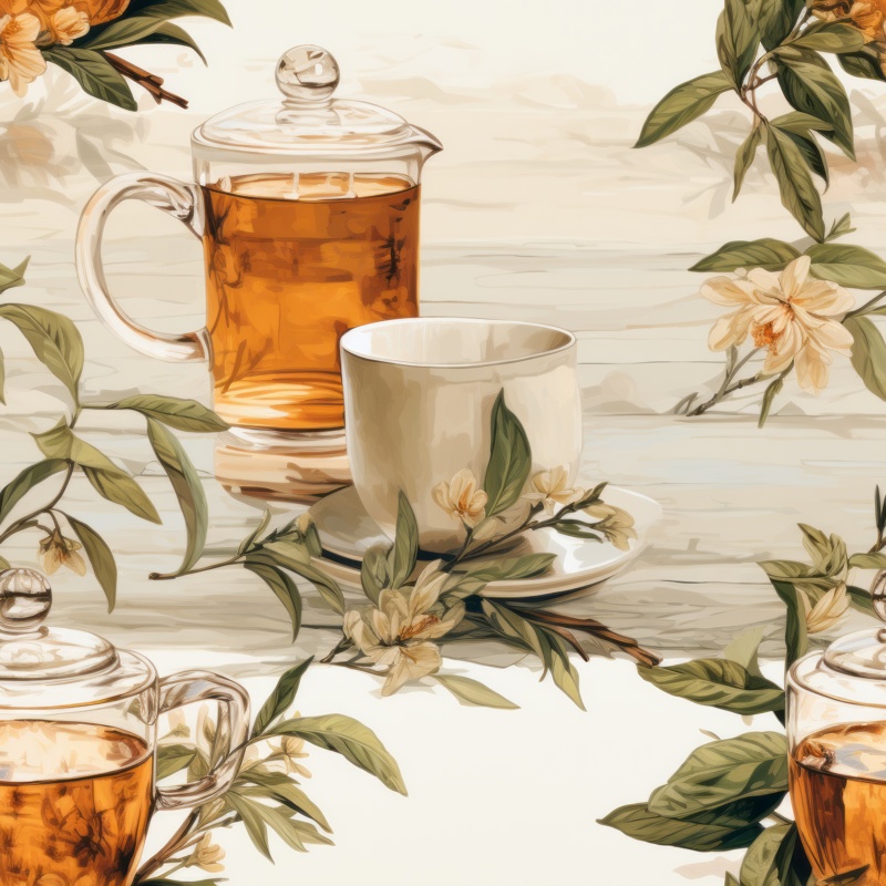 Tea Time Medley Seamless Pattern