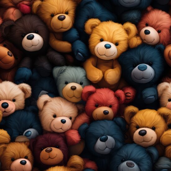 Teddy Bear Toyland Seamless Pattern