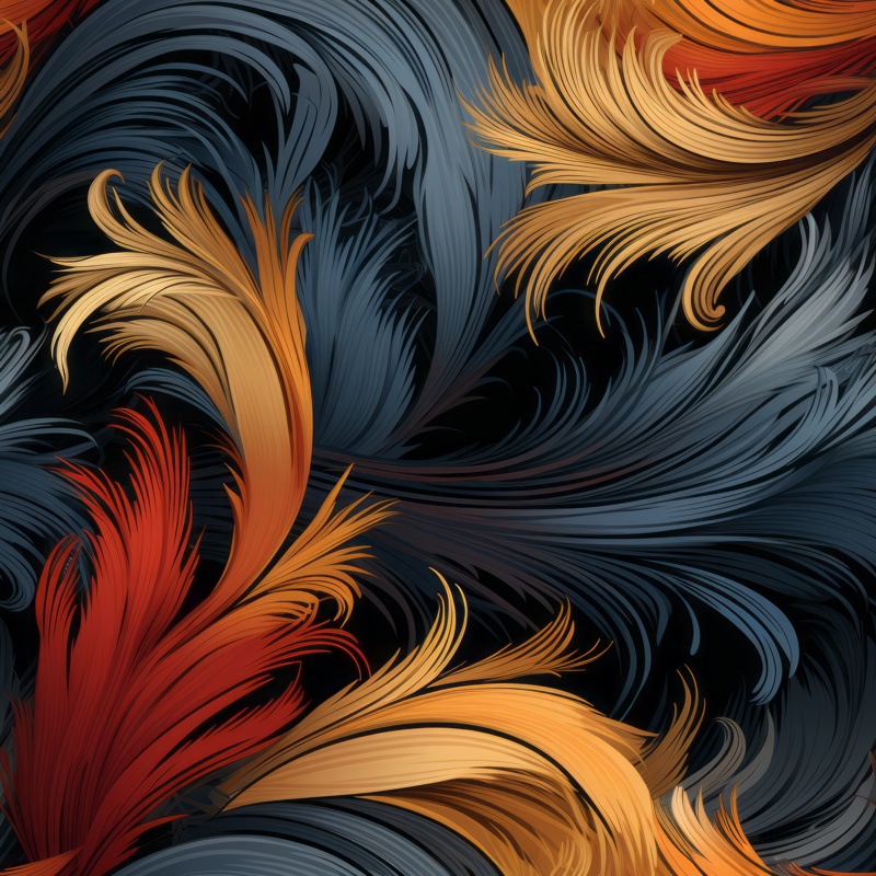 Timeless Quill Charm Seamless Pattern