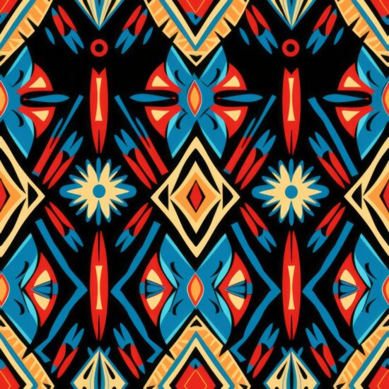 Tribal Fusion: Contemporary Tribal Motifs Seamless Pattern