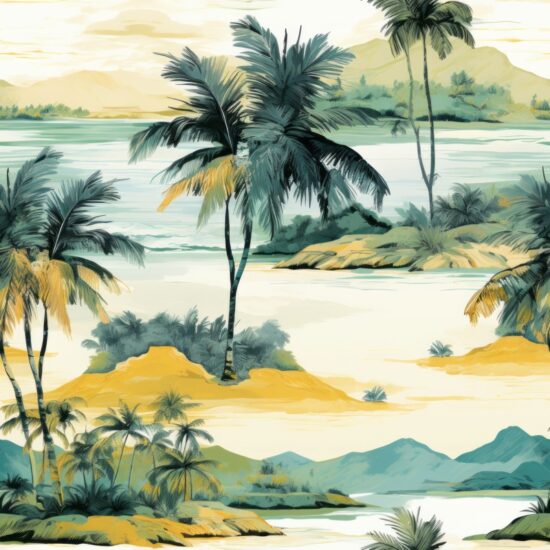 Tropical Island Delights Seamless Pattern