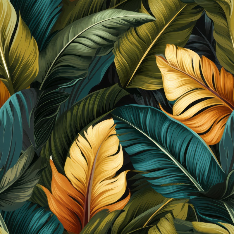 Tropical Leaf Jungle Wallpaper Seamless Pattern