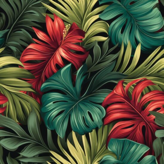 Tropical Leaf Paradise Seamless Pattern