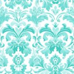 Turquoise Green Floral Elegance Seamless Pattern