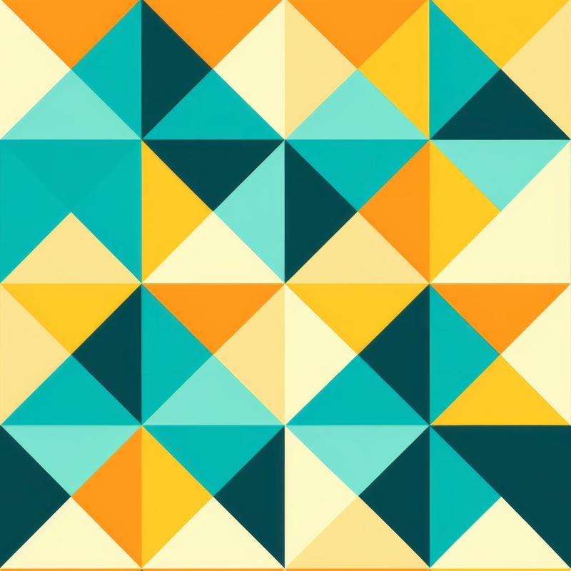 Turquoise and Yellow Rhombus Dance Seamless Pattern