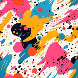 Vibrant Abstract Palette - Sensational splashes in modern art style Seamless Pattern