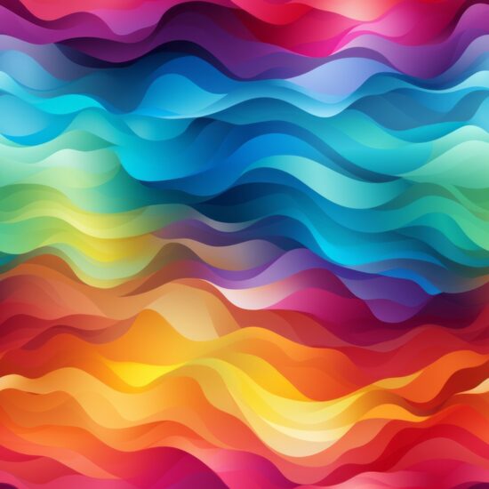Vibrant Rainbow Gradient Art Seamless Pattern
