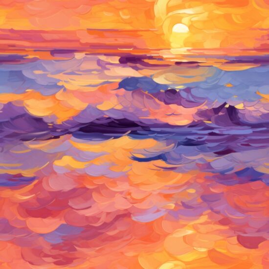 Vibrant Sunset Palettes Seamless Pattern