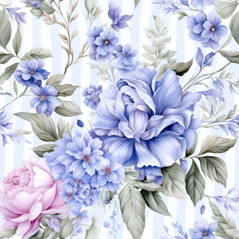 Victorian Blooms Seamless Pattern