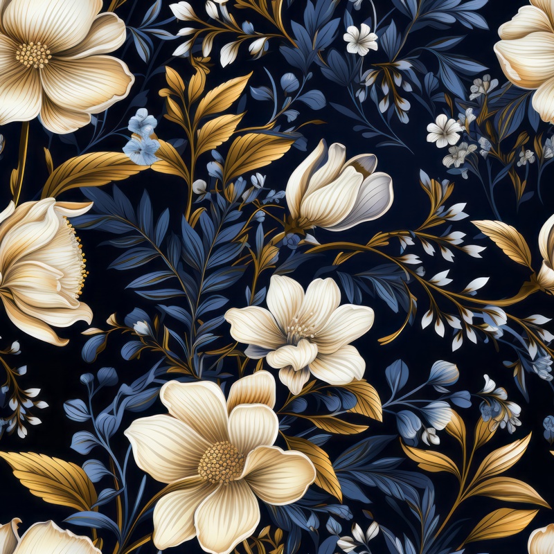 Victorian Garden Elegance Seamless Pattern
