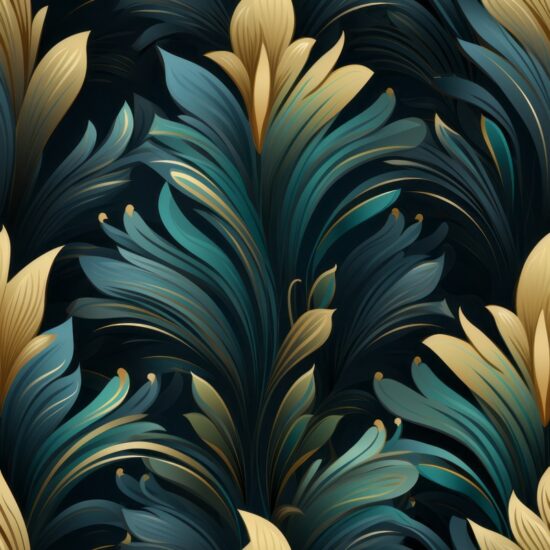 Vintage Quill Delight Seamless Pattern