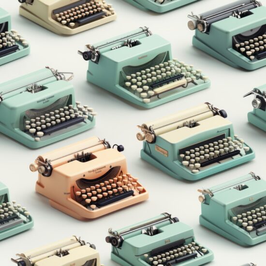 Vintage Typewriter Delight Seamless Pattern