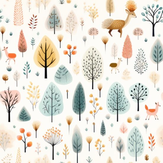 Woodland Tales Seamless Pattern